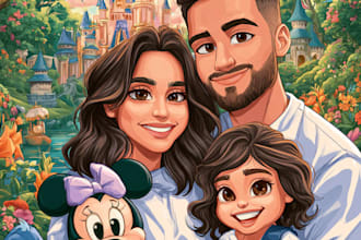 do disney cartoon portrait