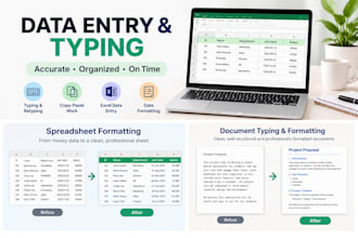 do accurate data entry, typing and copy paste work
