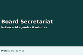 build a notion board secretariat system with ai agendas and minutes