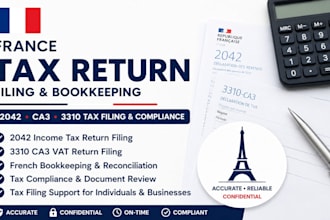 file france tax return 2042 ca3 3310 vat filing bookkeeping compliance