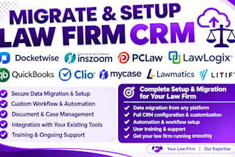 migrate docketwise inszoom pclaw lawlogix quickbook clio mycase lawmatics litify