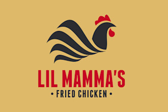 design fried chicken food truck brand logo