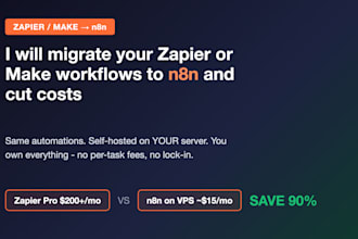 migrate your zapier or make workflows to n8n and cut costs