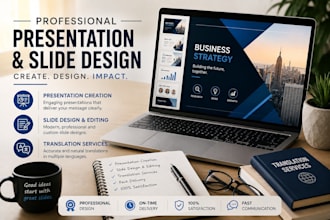 design presentations, edit slides and translate documents