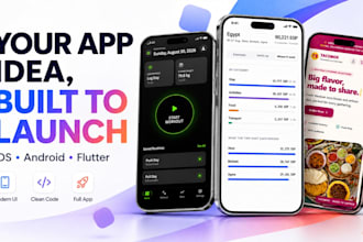 create a professional flutter mobile app with modern UI UX