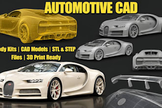 3d car model custom car parts body kit widebody kit and automotive cad 3d print