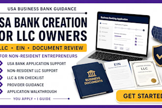 do USA bank creation for non residents and USA llc owners