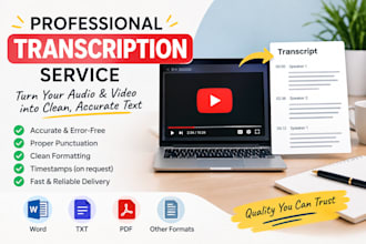 do youtube transcription for you