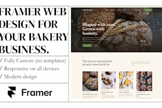 create a website for your bakery business in framer