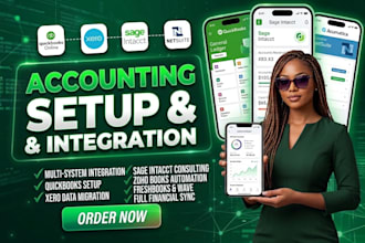setup quickbooks xero sage intacct sage 50 zoho books netsuite freshbooks wave