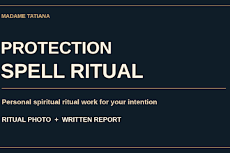 cast a personal protection spell with a ritual photo and report