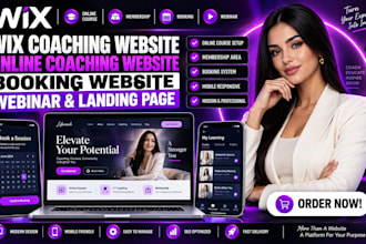 design wix coaching website online coaching website webinar landing page