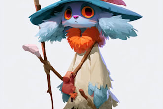 draw 2d game character illustration
