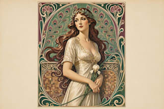 draw anything in art nouveau style
