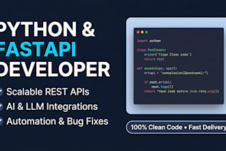develop python rest apis, automation scripts, and ai integrations