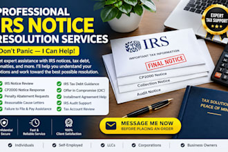 respond to irs notices, cp2000, penalty abatement and tax resolution