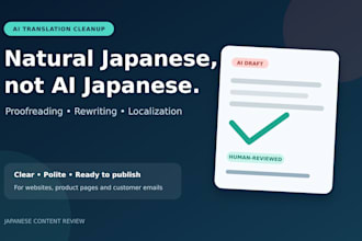 proofread and humanize your ai translated japanese content