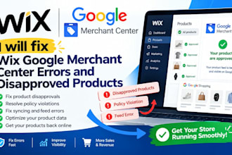 fix wix google merchant center errors product feed and disapproved products