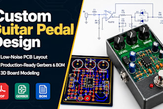 do guitar pedal and audio pcb design with custom pcb layout