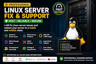 fix linux server and system issues