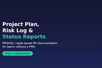 create your project plan, risk log, and status report templates