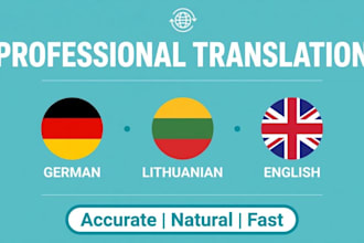 translate lithuanian english and german for shopify store accurately