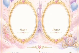 luxury twins birthday invitation