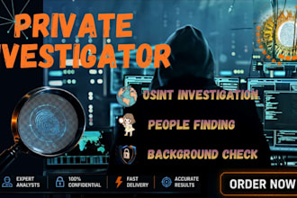 be your private investigator for osint, online research and background check