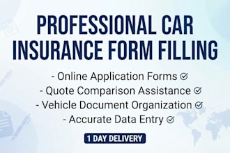 assist you in filling out car insurance forms  and documents