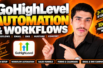 setup gohighlevel automation, workflows, lead followup , email and SMS marketing