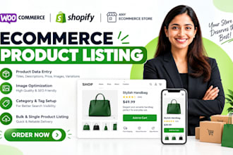 upload product or add product to woocommerce shopify or any ecommerce store