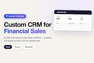 build a custom CRM or admin dashboard for your business
