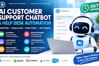 build an ai customer support chatbot and helpdesk automation