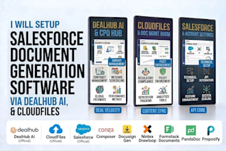 setup salesforce CRM document generation software via dealhub ai cloudfiles