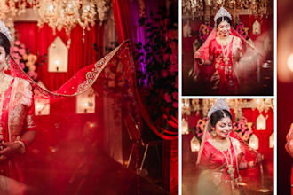 design premium wedding albums and edit wedding photos