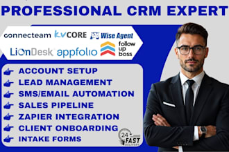 setup followup boss kvcore wiseagent avail liondesk appfolio connecteam buildium