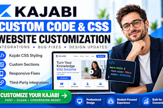 customize kajabi website with code, CSS and integrations