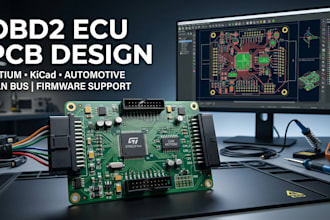 design obd2 ecu pcb and automotive circuit board in altium kicad