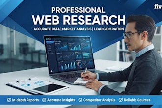 do professional web research, market research, and data collection