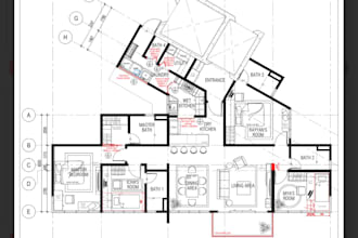turn your sketch into a professional autocad floor plan