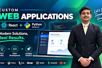 build react web apps with python flask or django backend