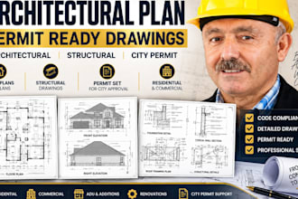 architectural plan architectural permit drawing stuctural engineer city permit
