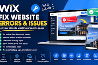fix wix website errors, bugs, issues, layout problems