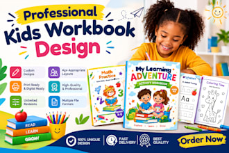 design kids workbooks, textbooks, educational textbooks, learning materials
