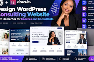 design wordpress consulting website with elementor for coaches and consultants