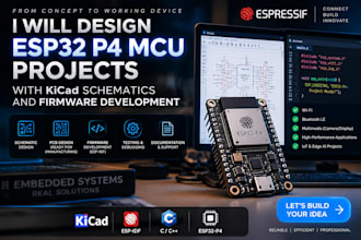 design esp32 p4 mcu projects with kicad schematics and firmware development