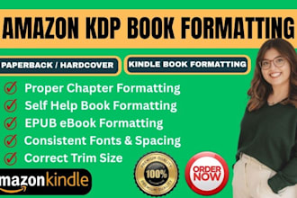 fix kpd book formatting error and format your manuscript for amazon KDP