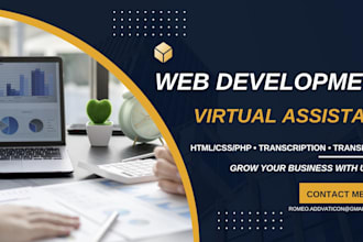 do web development, audio transcription, and translation