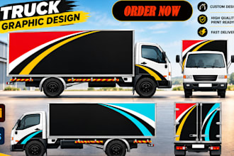 create professional semi truck, box truck and caravan wraps