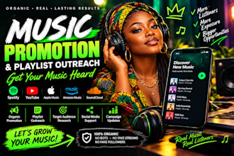 promote your music organically and run playlist placement campaigns